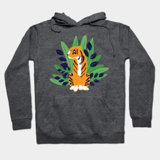 Tiger amoung leaves Hoodie